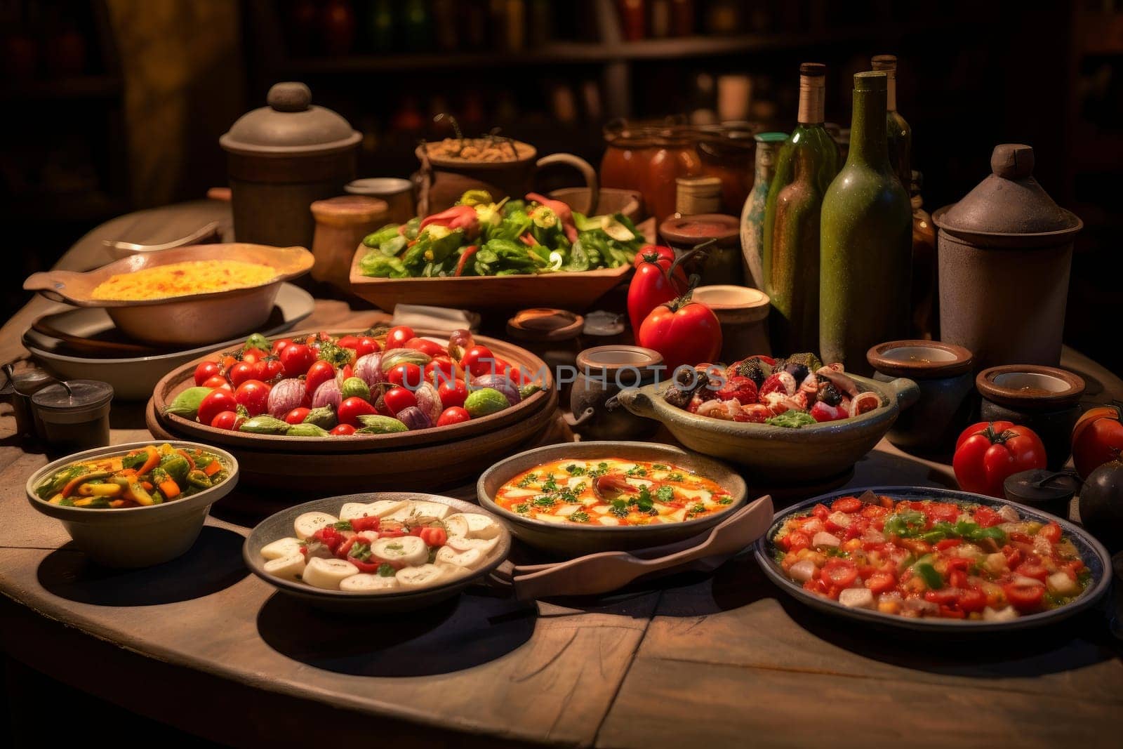 Cook ratatouille food. Cooking cuisine. Generate Ai