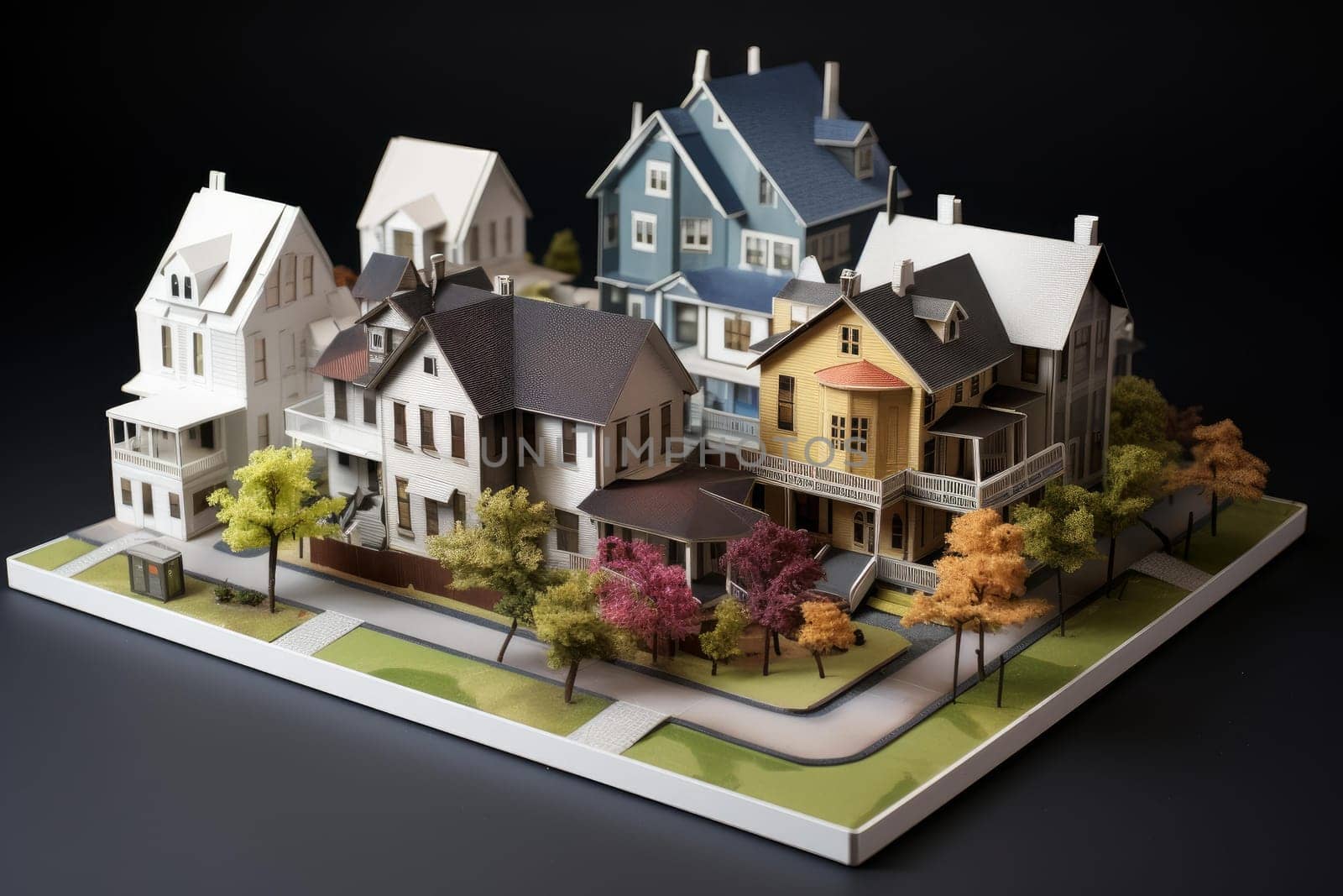 Paper model light house. Residential loan. Generate Ai