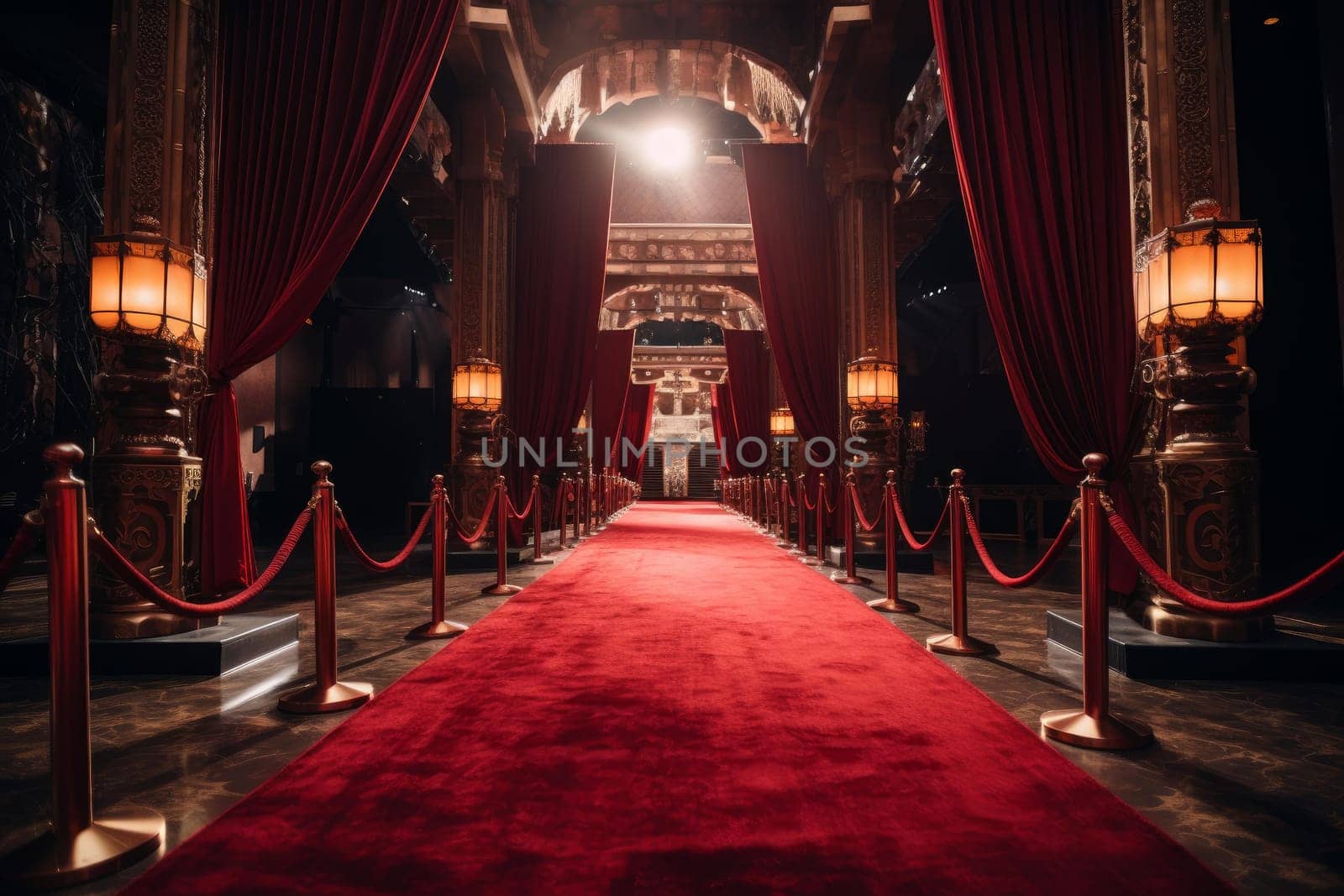 Red carpet stage. Show flash star. Generate Ai