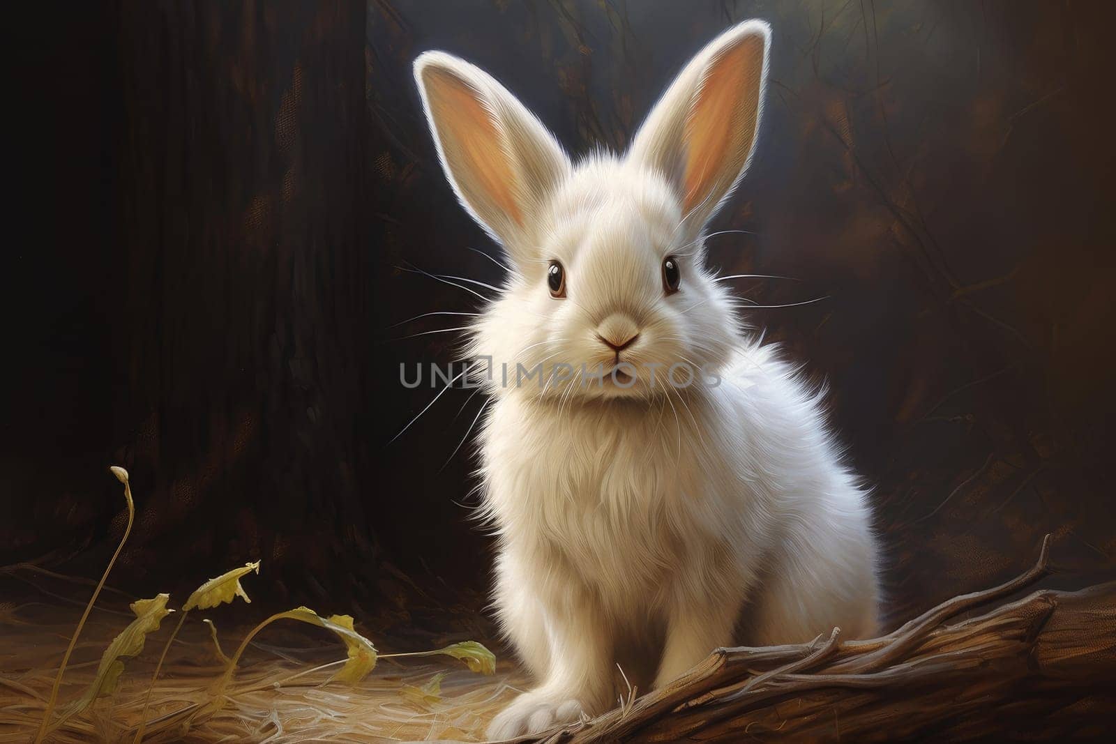 Cute baby rabbit. Happy pet sweet. Generate Ai