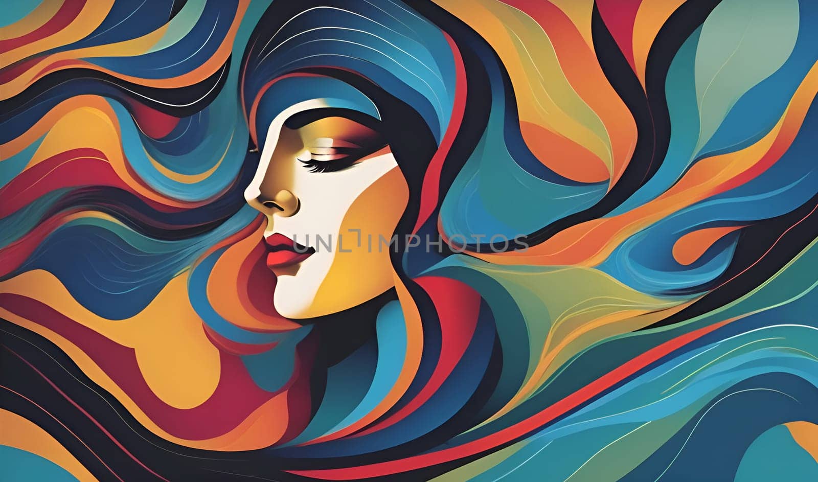 Abstract concept art of menal health problems