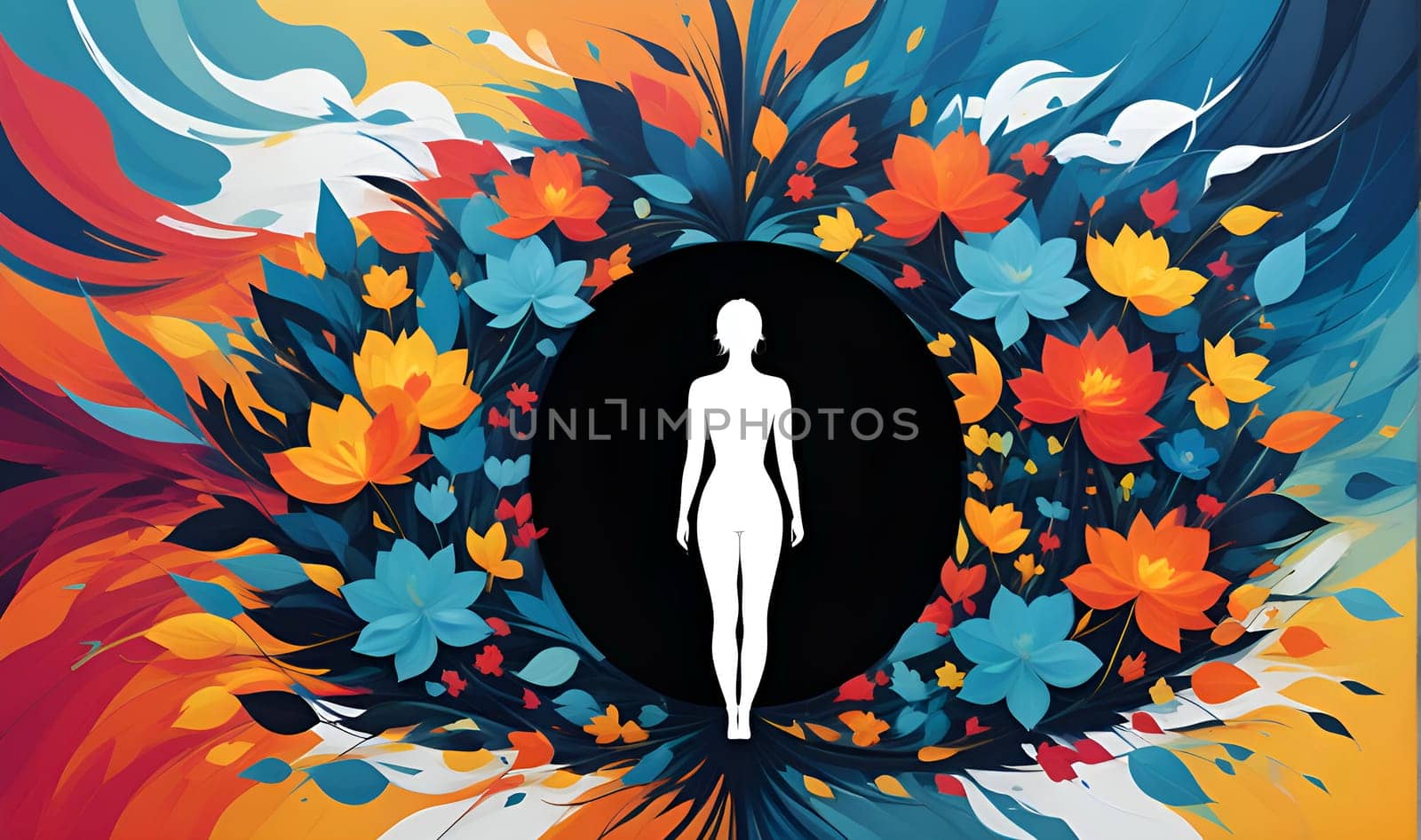 Abstract concept art of menal health problems