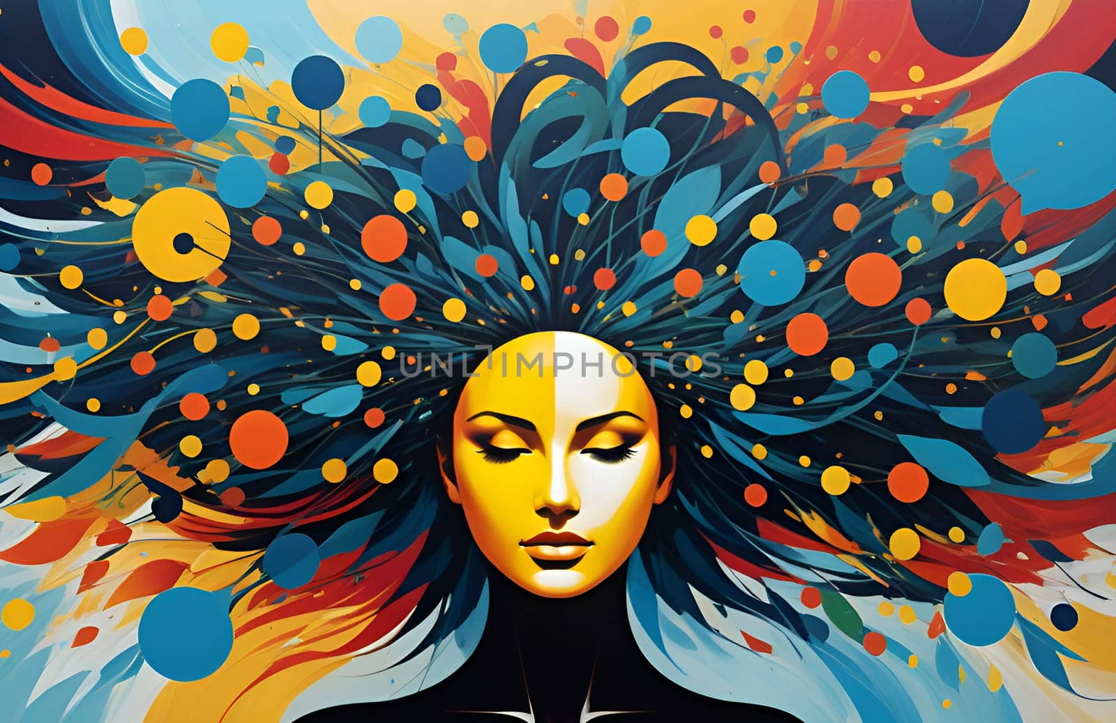 Abstract concept art of menal health problems