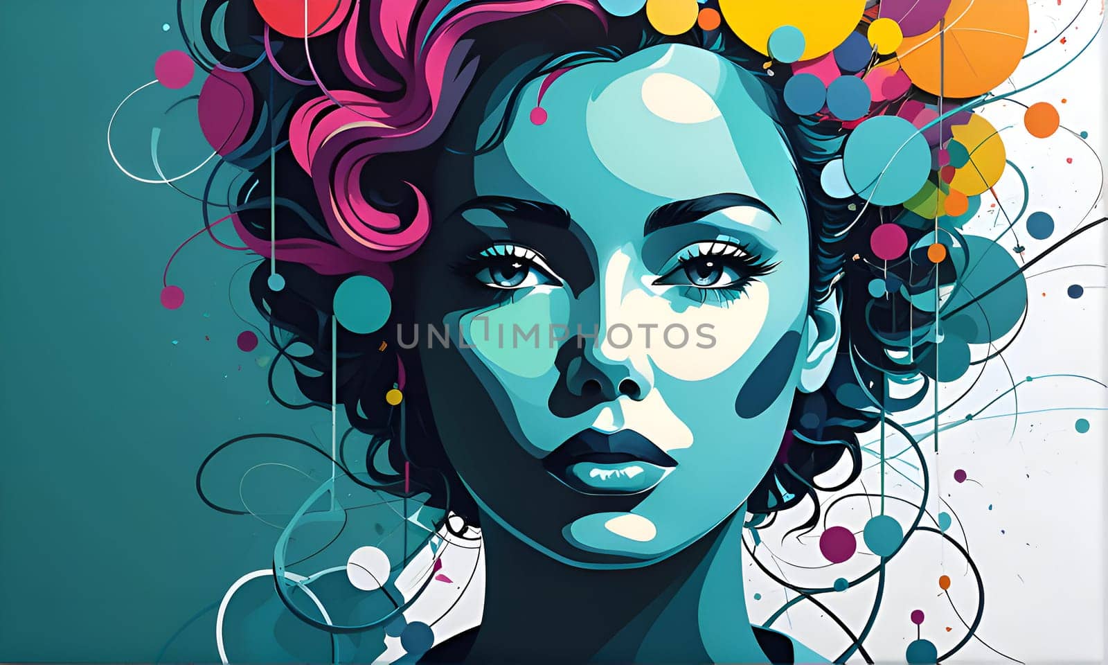 Abstract concept art of menal health problems
