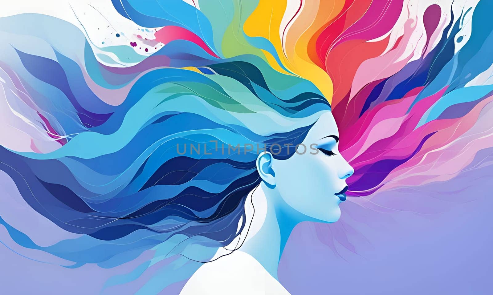 Abstract concept art of menal health problems