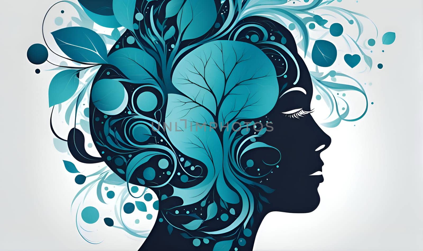 Abstract concept art of menal health problems
