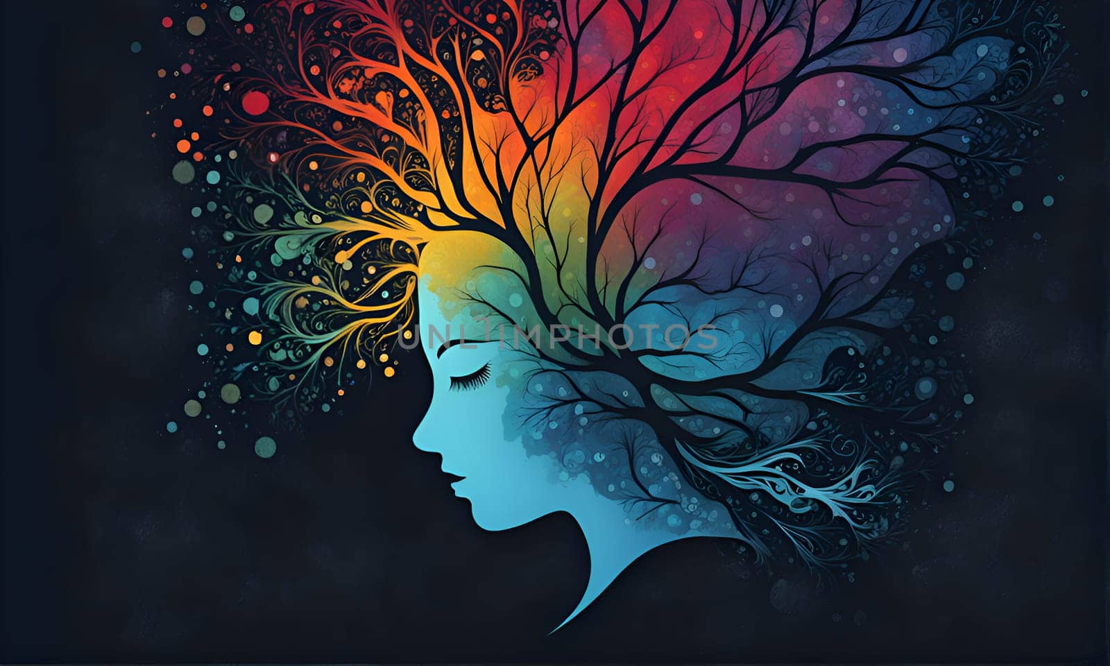 Abstract concept art of menal health problems