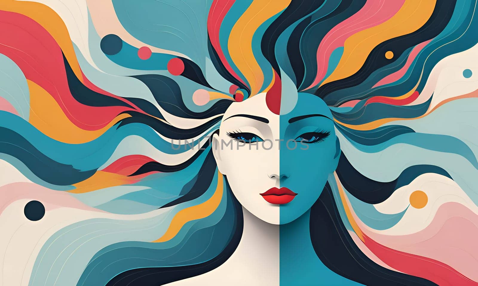 Abstract concept art of menal health problems