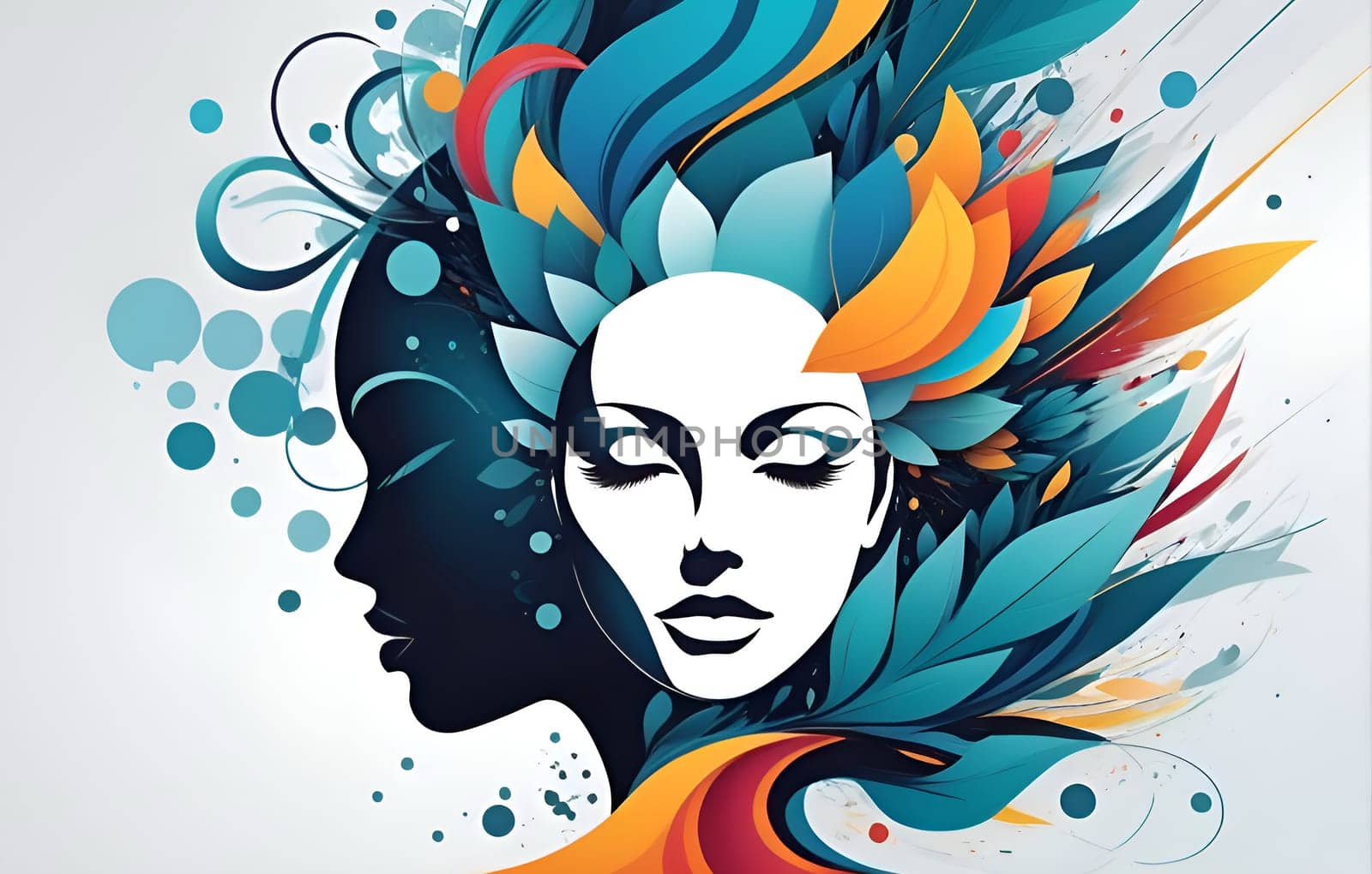 Abstract concept art of menal health problems