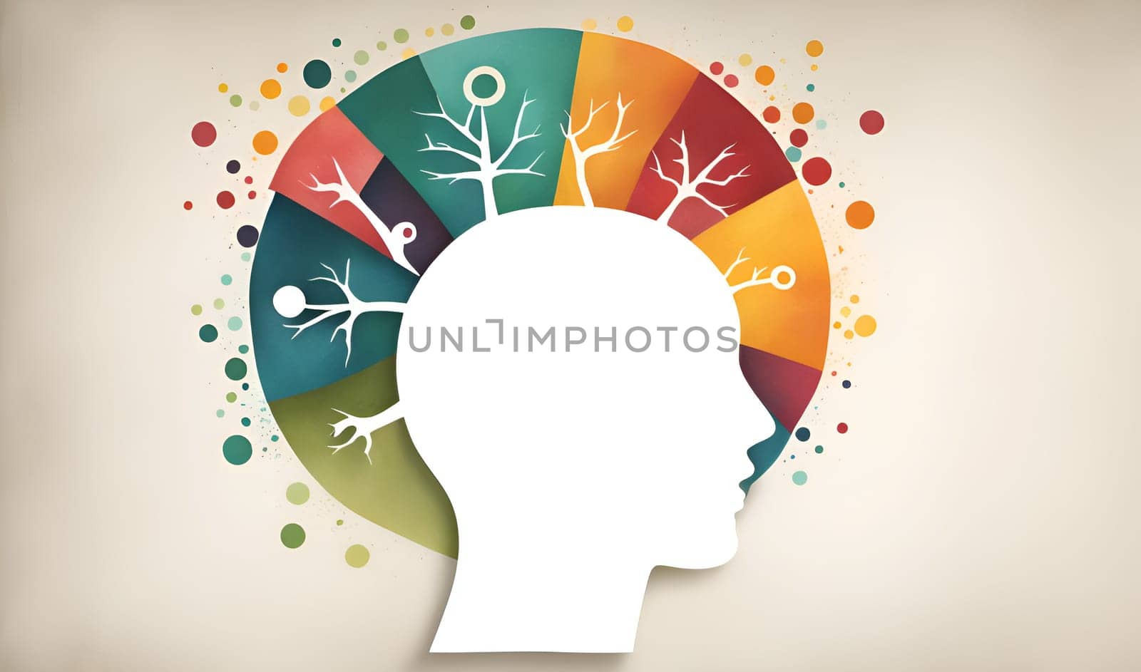 Abstract concept art of menal health problems