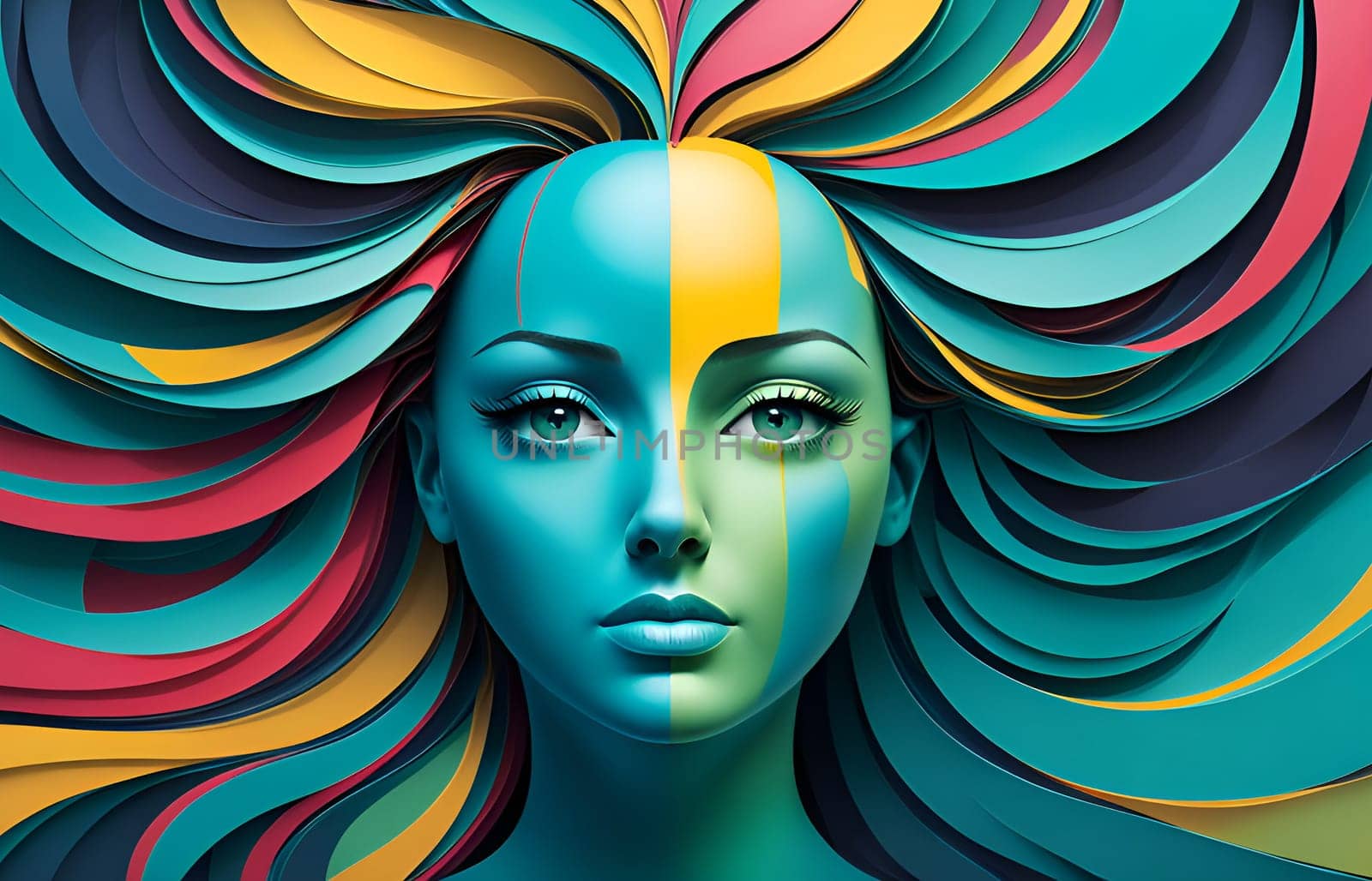 Abstract concept art of menal health problems