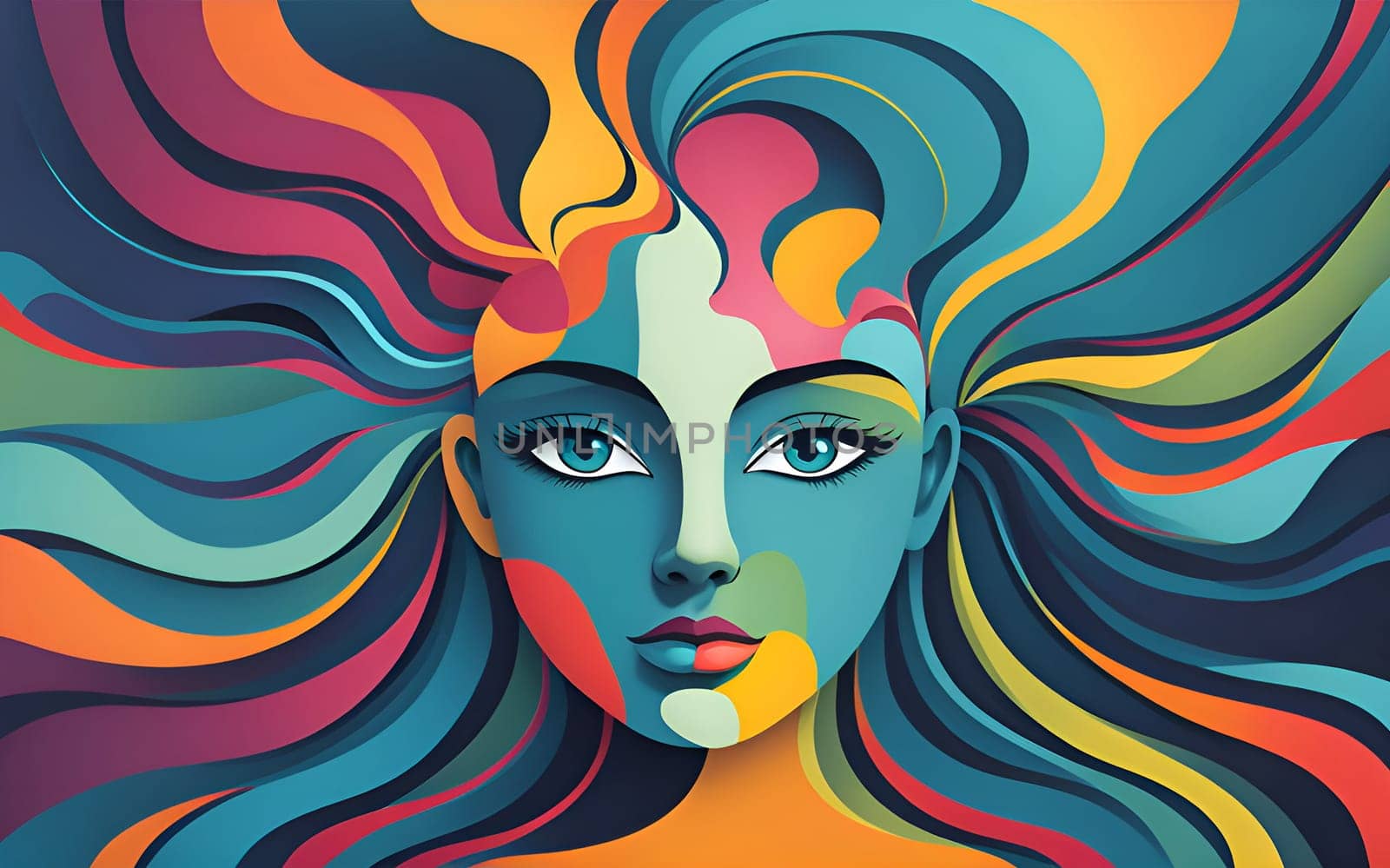 Abstract concept art of menal health problems