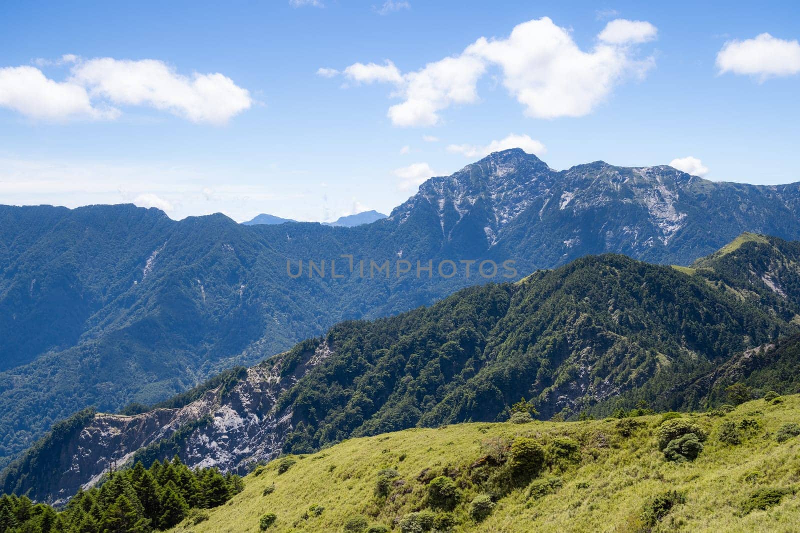 Hehuanshan in Taroko National Park beautiful mountain range in Taiwan