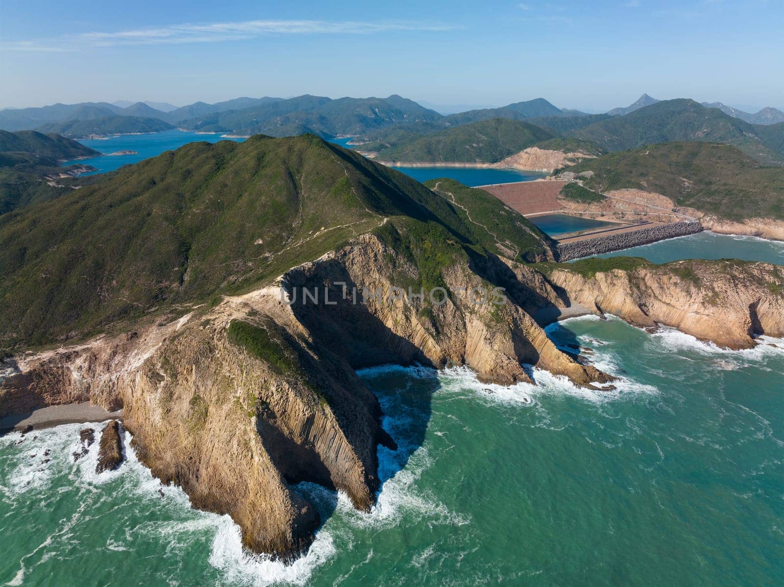 Drone fly over Hong Kong Sai Kung