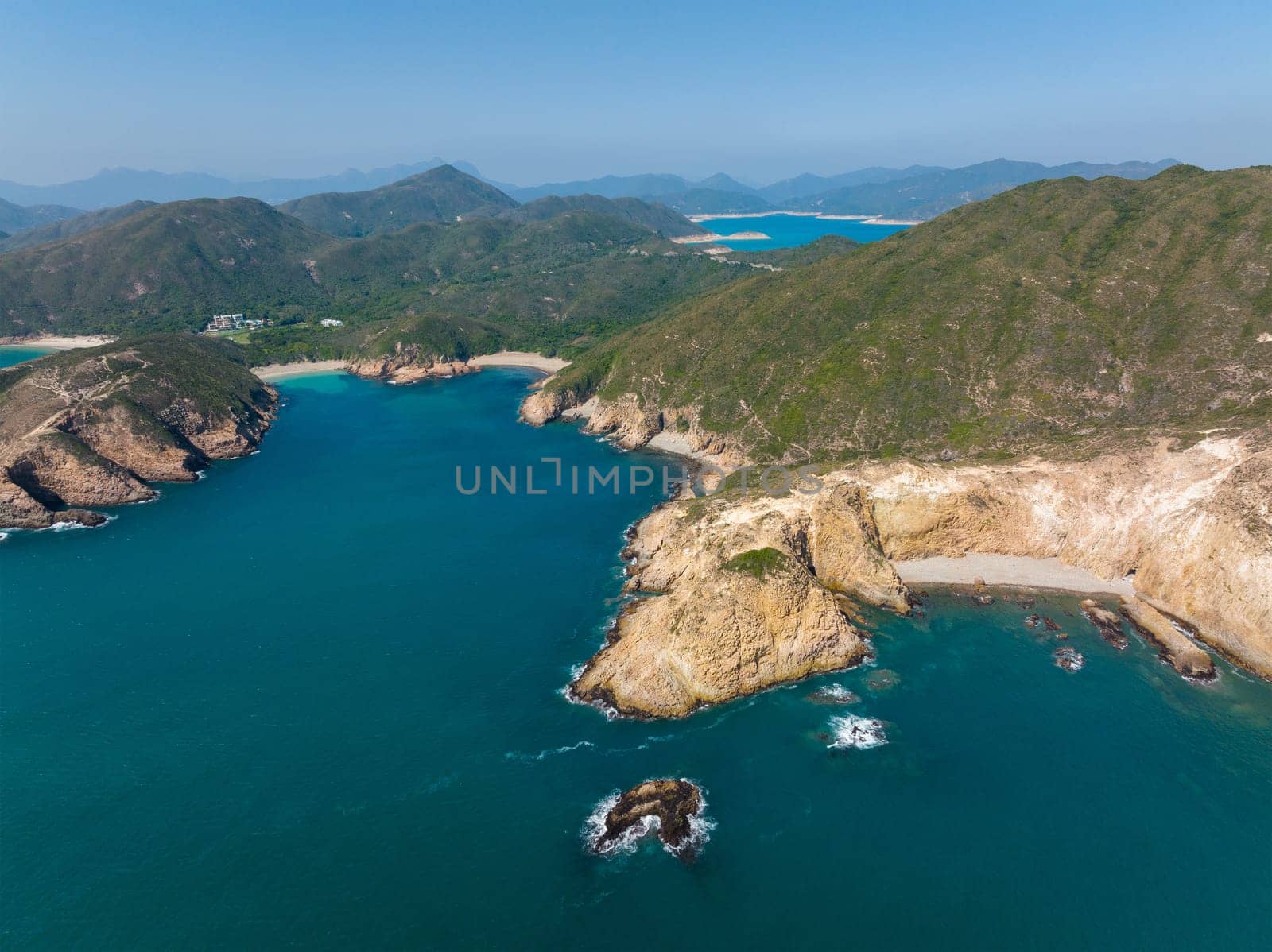 Aerial view of Hong Kong Sai Kung landscape