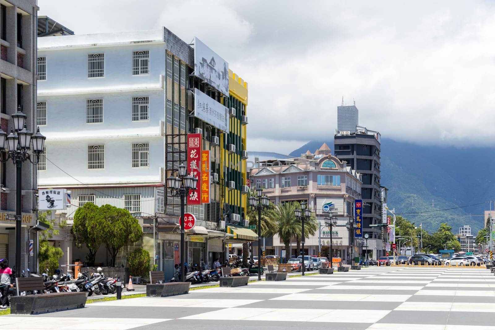 Taiwan 14 August 2023: Hualien downtown city in Taiwan