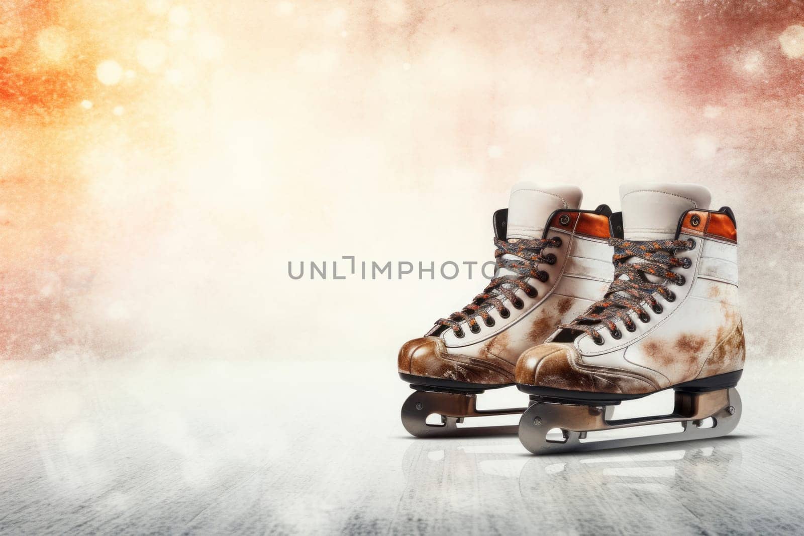Skates mockup background. Sport figure. Generate Ai