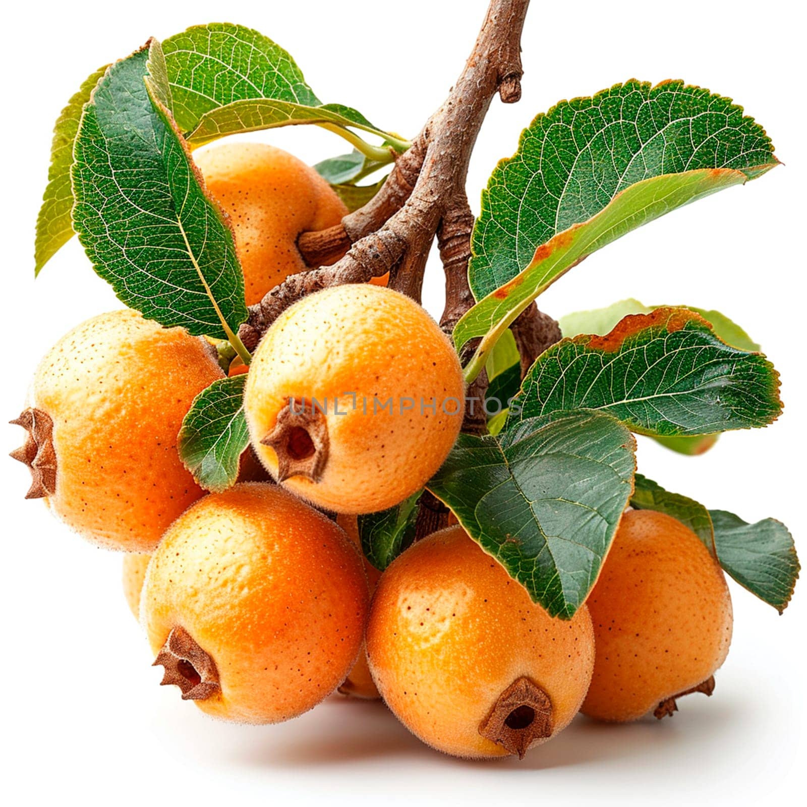 Longan, exotic fruit on white isolated background AI generated image