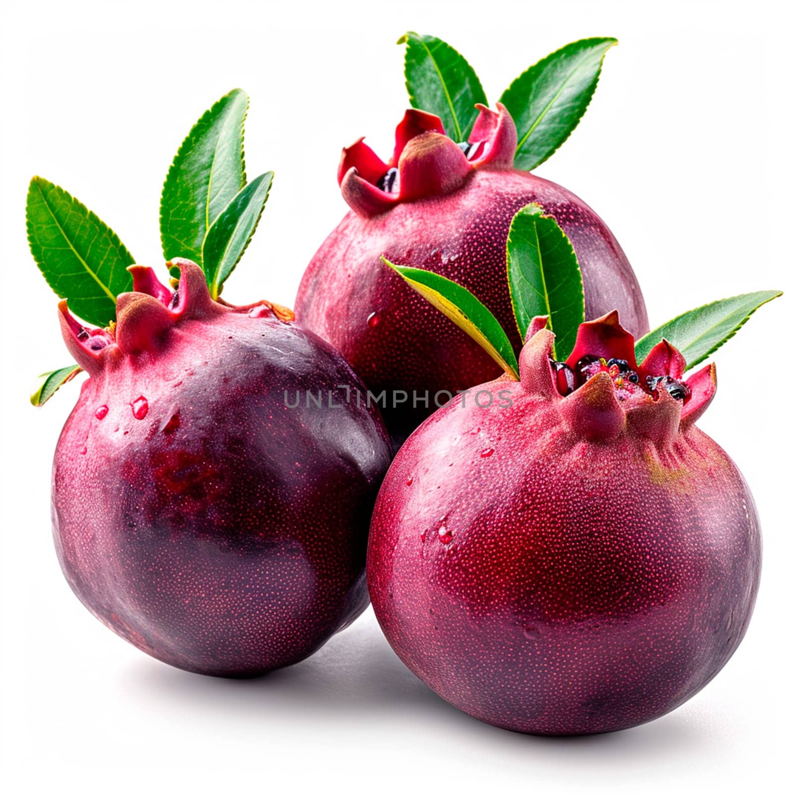 Exotic mangosteen fruit on white isolated background AI generated image