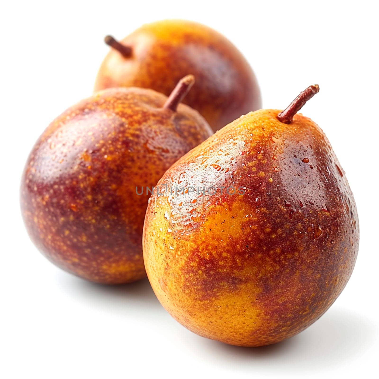 Exotic marula fruit on white isolated background AI generated image