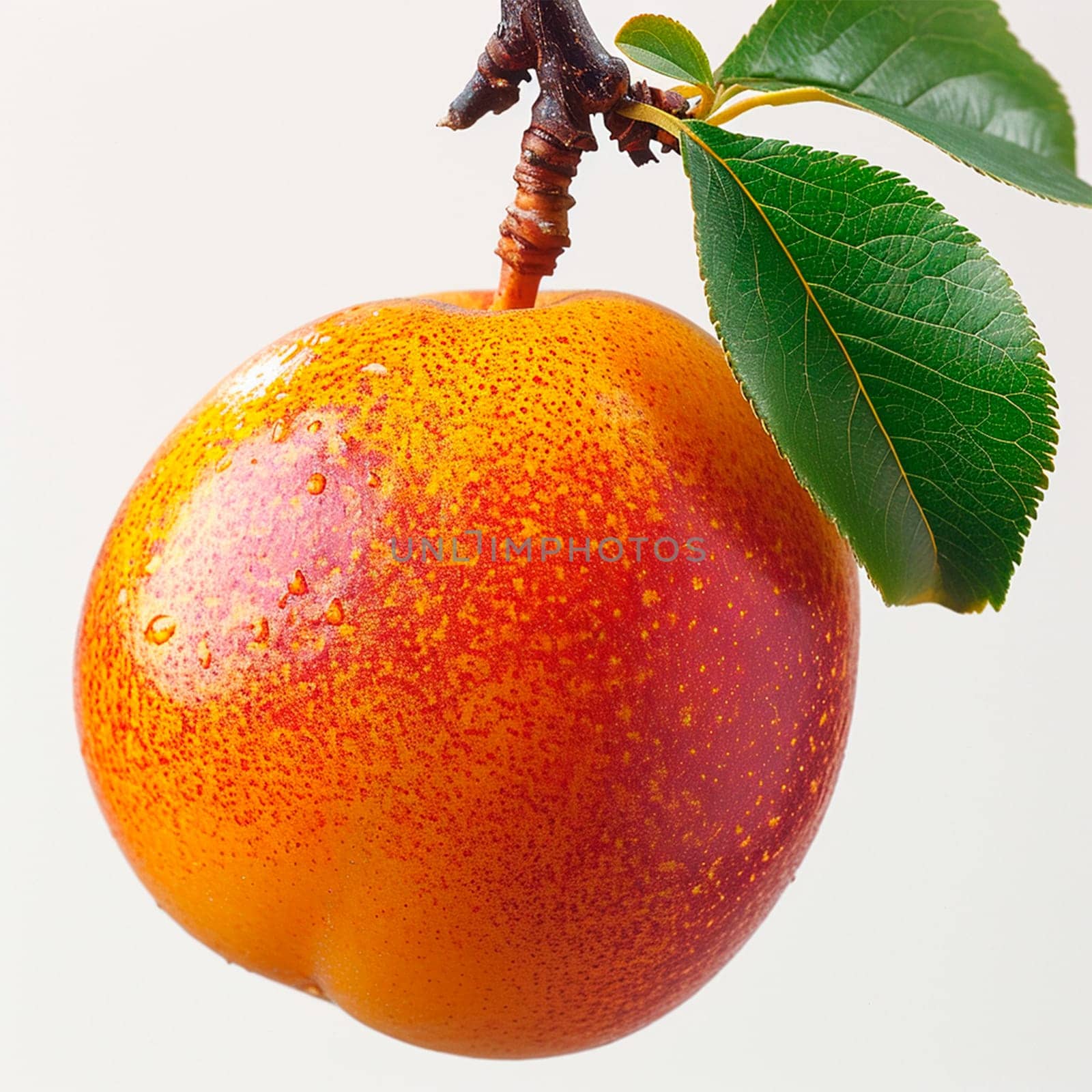 Exotic marula fruit on white isolated background AI generated image