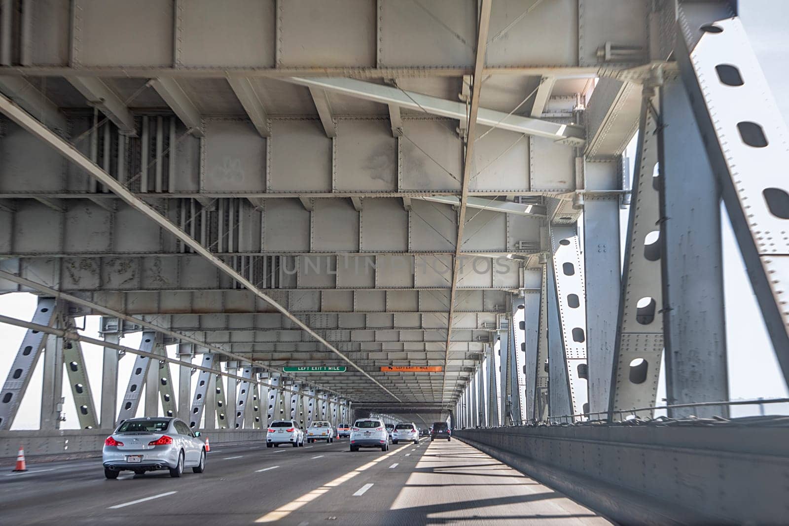 San Francisco, USA - May 18, 2022: using the toll bay bridge in San Francisco, California CA, USA.