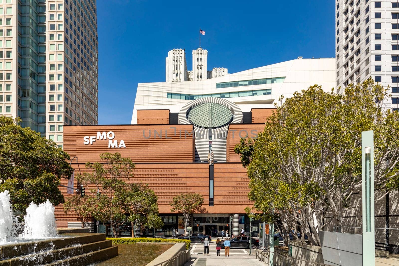 San Francisco, USA - May 19, 2022: San Francisco Museum of modern art in downtown San Francisco.