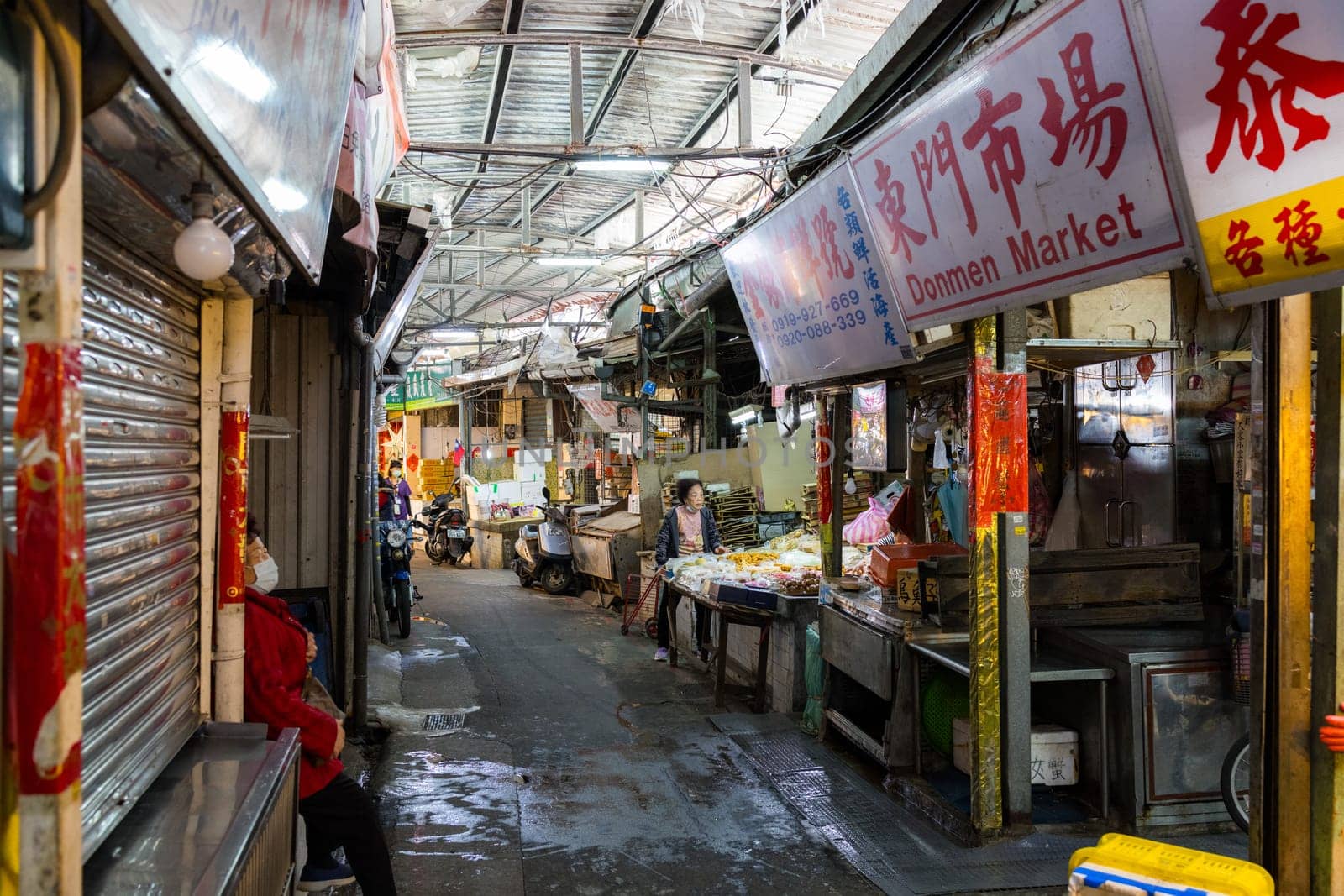 Taipei, Taiwan 05 February 2024: Donmen market in Taipei city of Taiwan