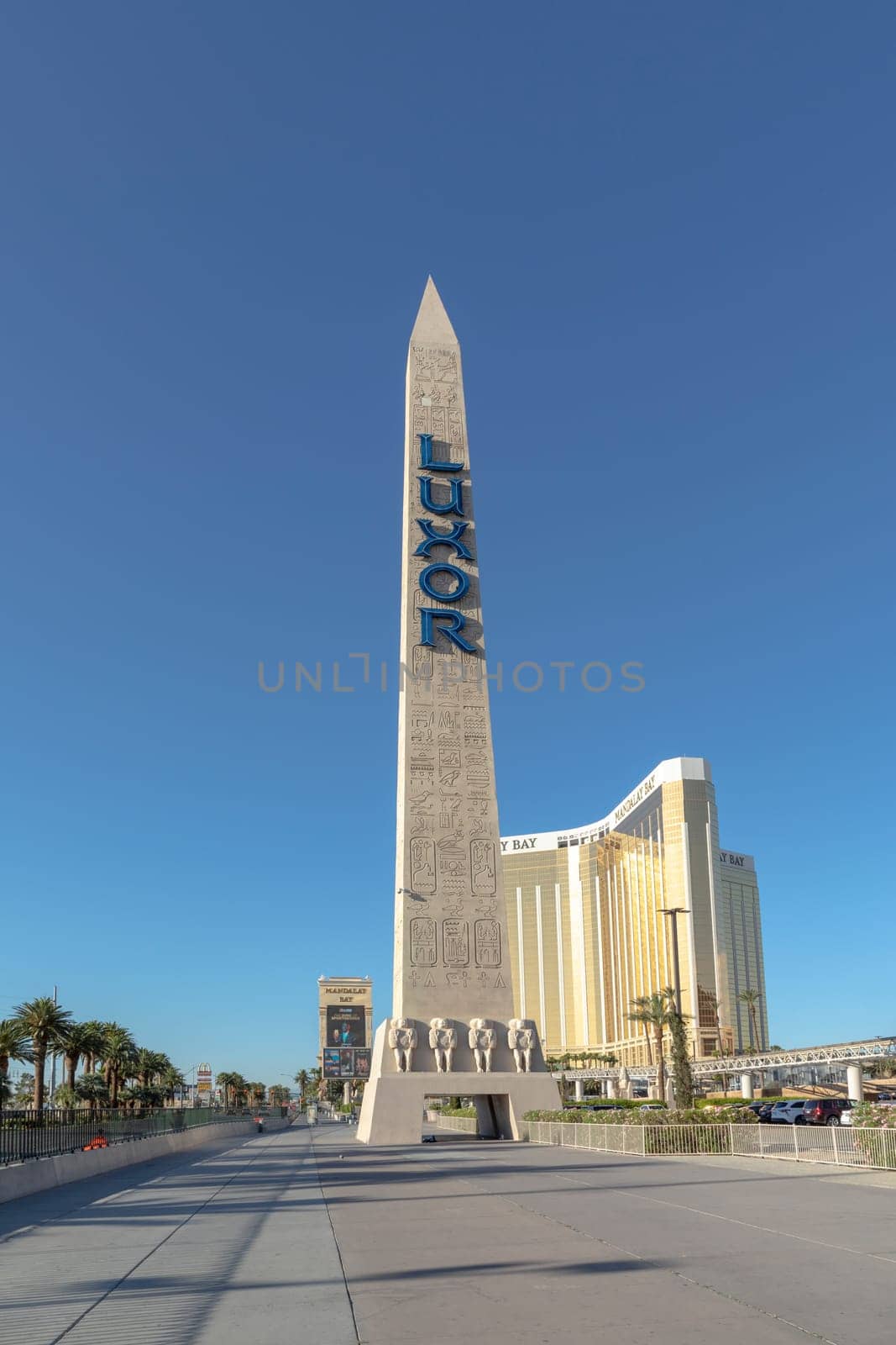 Las Vegas, USA - May 25, 2022: Luxor is a hotel and casino situated on the southern end of the Las Vegas Strip in Paradise, Nevada, USA.