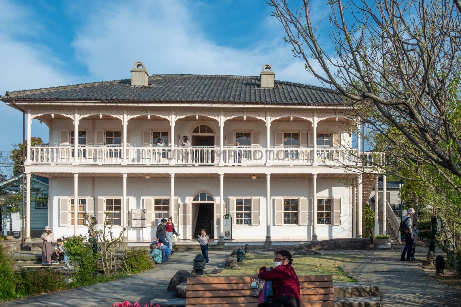 Nagasaki, Japan - April 1, 2023: Former Mitsubishi second dock House in Glover Garden in Nagasaki, Japan.