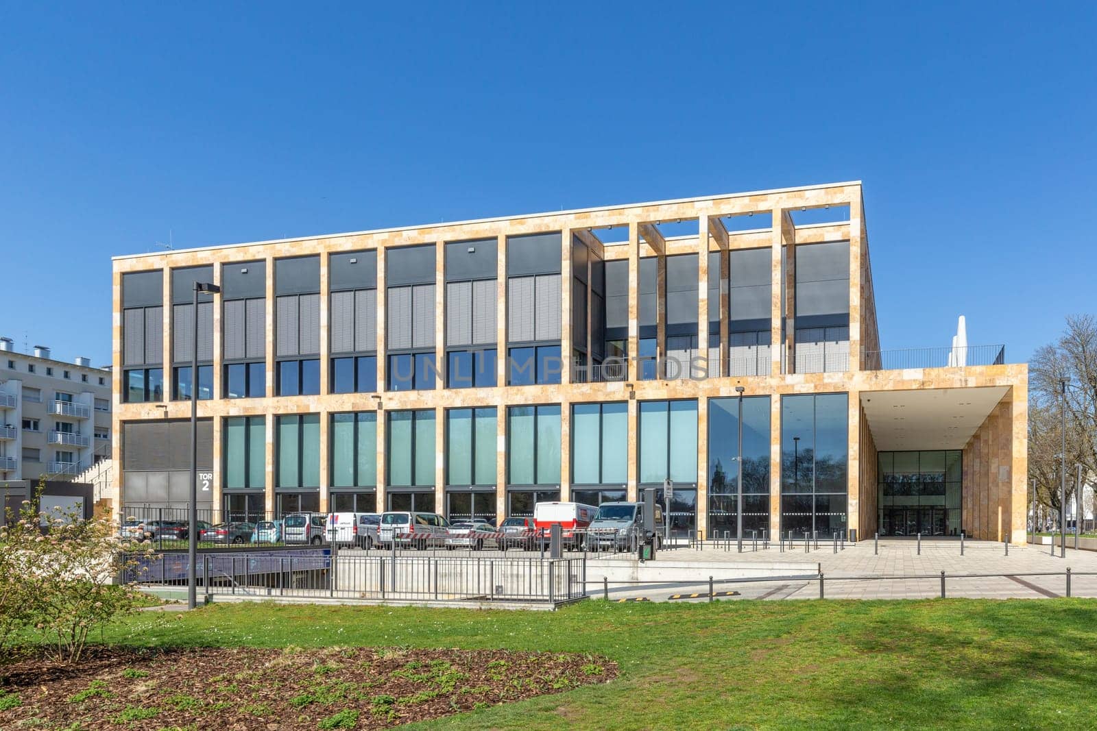 Wiesbaden, Germany - April 4, 2023: RheinMain Congress Center in Wiesbaden, Germany