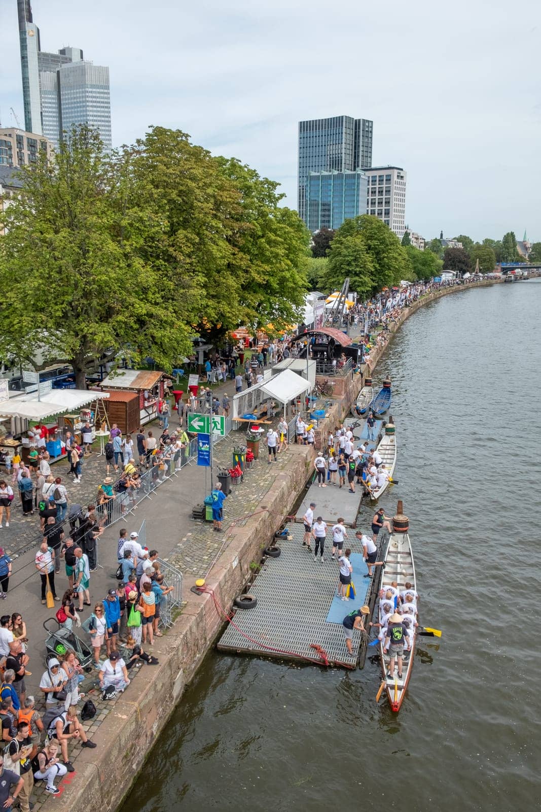 Frankfurt, Germany - August 26, 2023: people have fun visiting the Museumsuferfest - engl: festival of the Museums at the river - in Frankfurt.