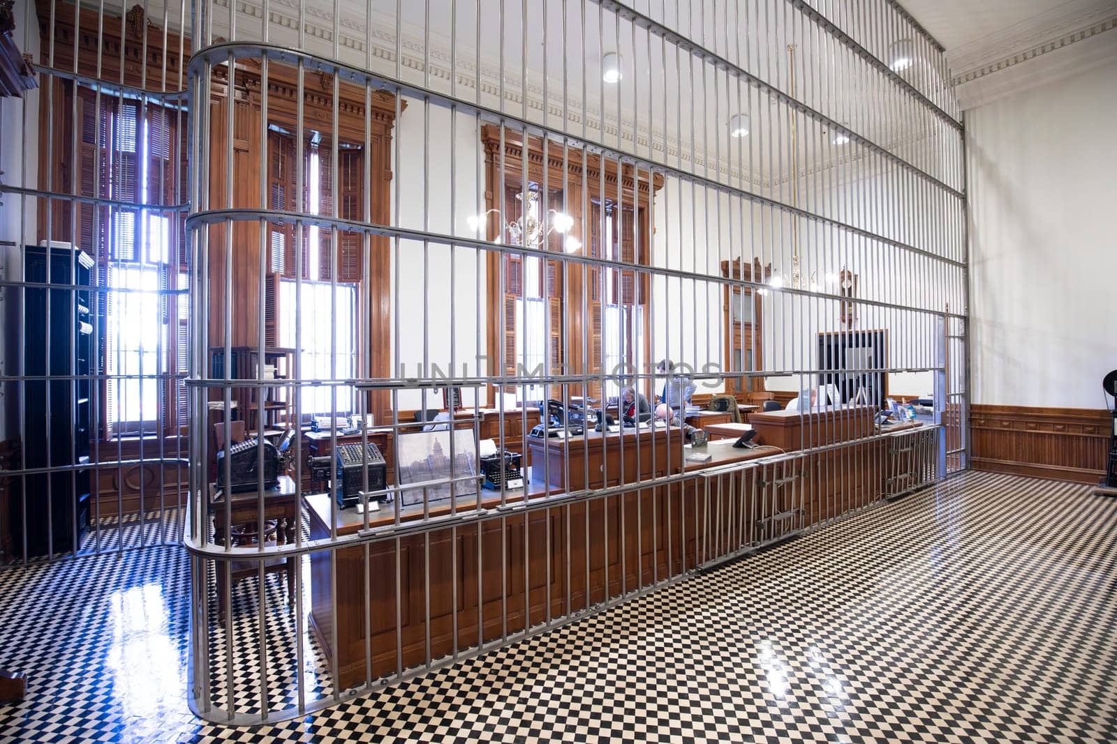 Austin, Texas - November 3, 2023: inside the state capitol building in the state treasury of Texas in Austin, USA.