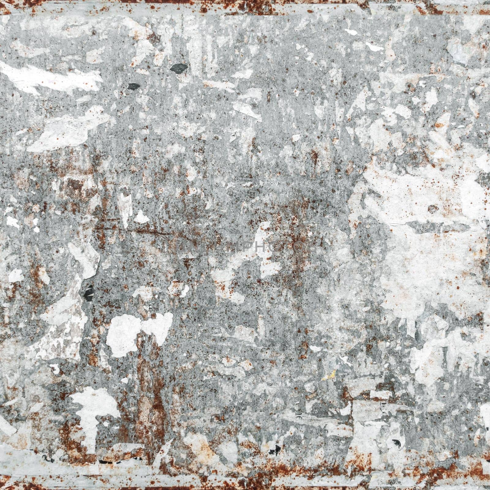 Rusted wall. Grunge wall with rusty frame. Ideal for texture and background.