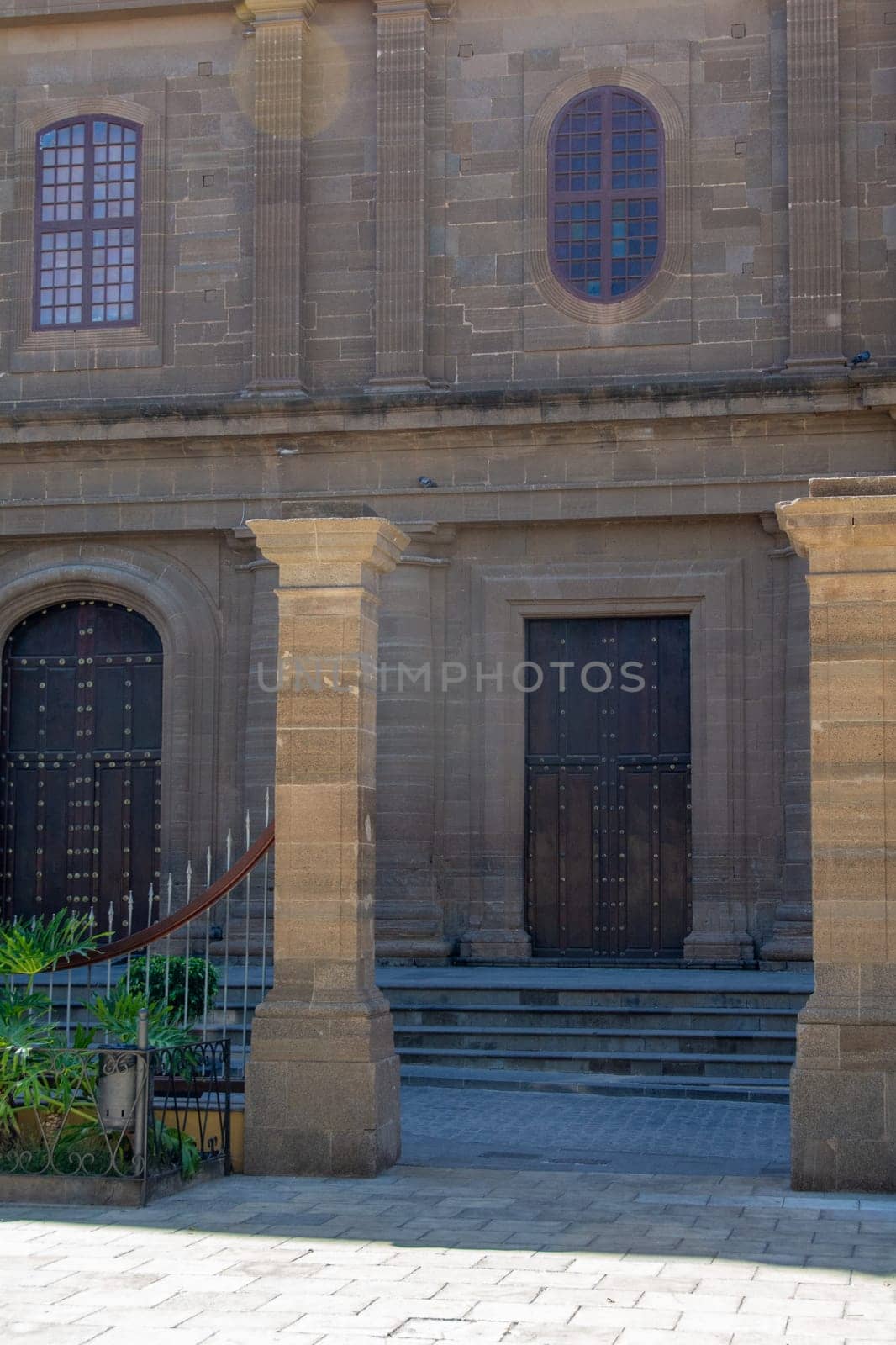 Part of the Santiago de los Caballeros church in the town of Galdar on the Canary Island of Gran Canaria, Europe