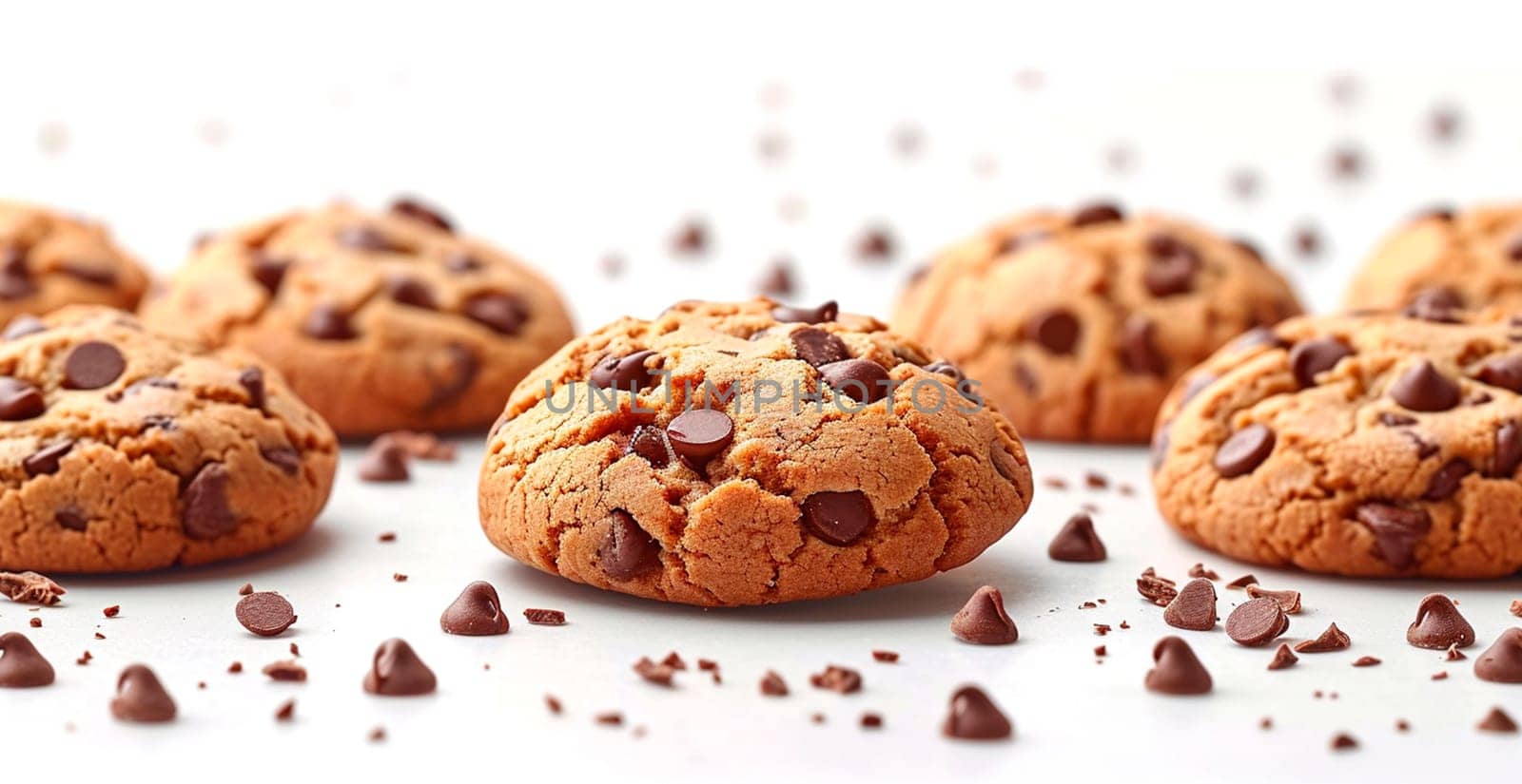 Classic American chocolate chip cookies AI generated image