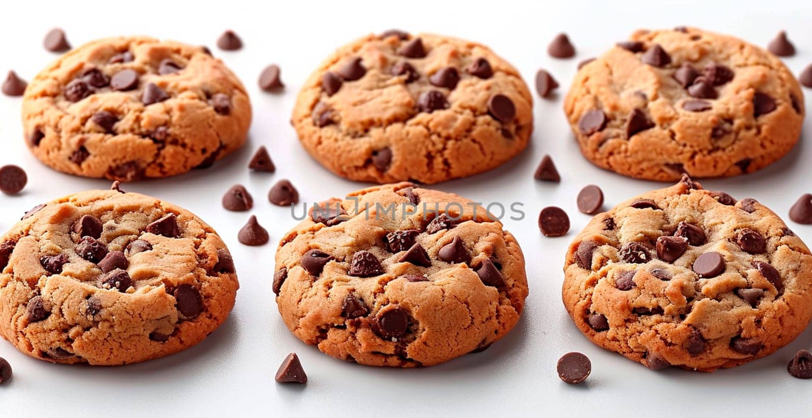 Classic American chocolate chip cookies AI generated image