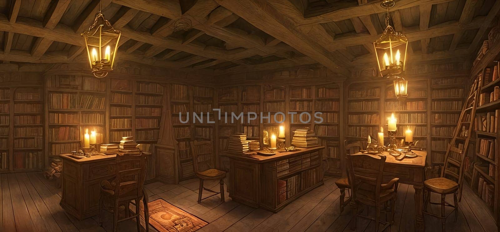 Step into the Enchanted Bookshop Nestled in a magical alley, its shelves hold antique books in candlelight Shadows dance on ancient tomes. Discover the wonders. Generative AI
