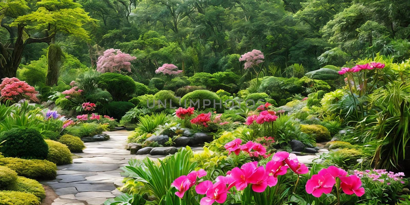 Exotic gardens, exotic and captivating beauty of botanical gardens, featuring rare plants, colorful blooms, and unique foliage