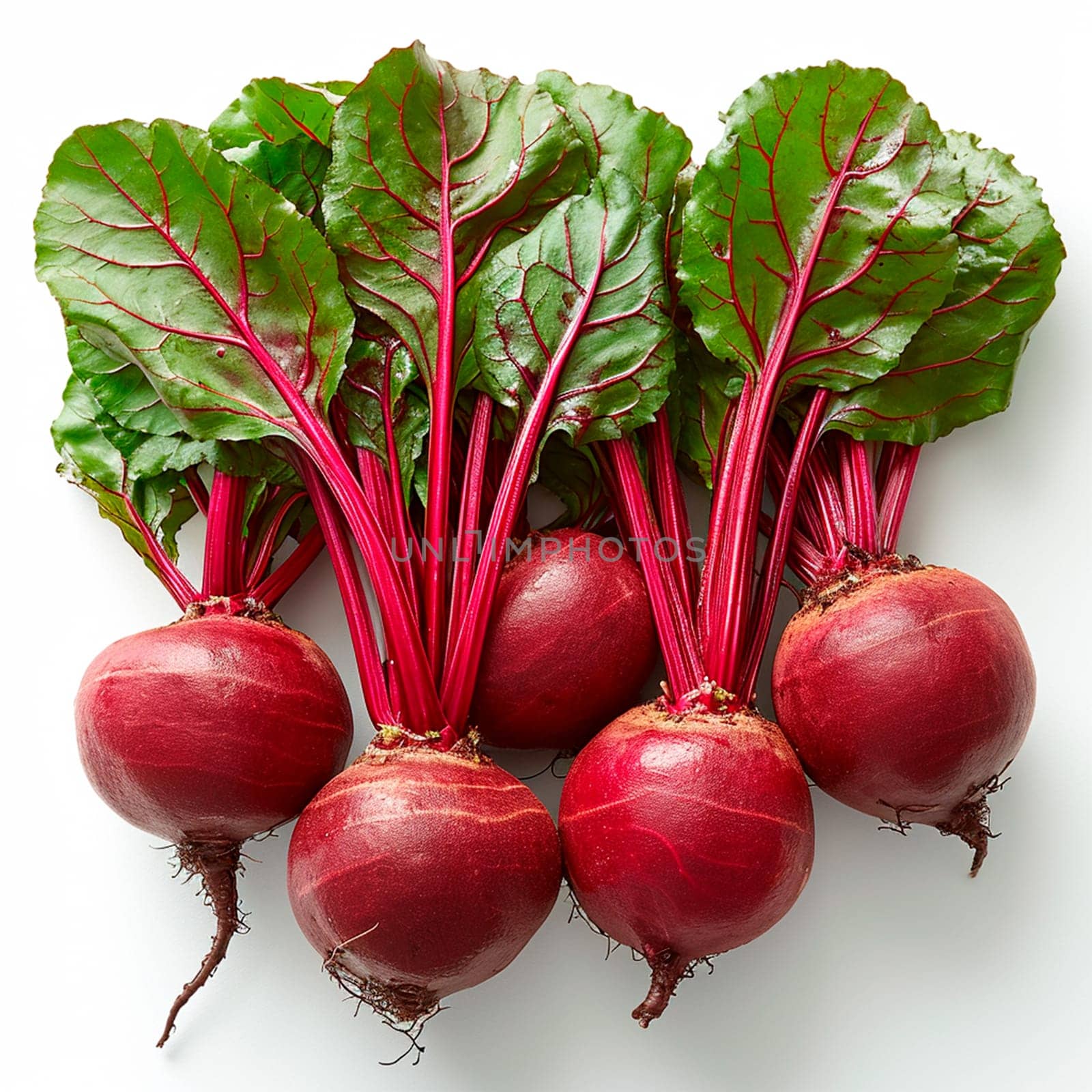 Country vegetables, beets on a white isolated background AI generated image