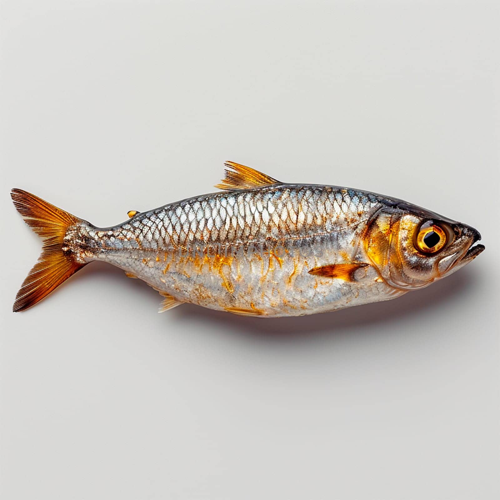 Herring on a white isolated background AI generated image