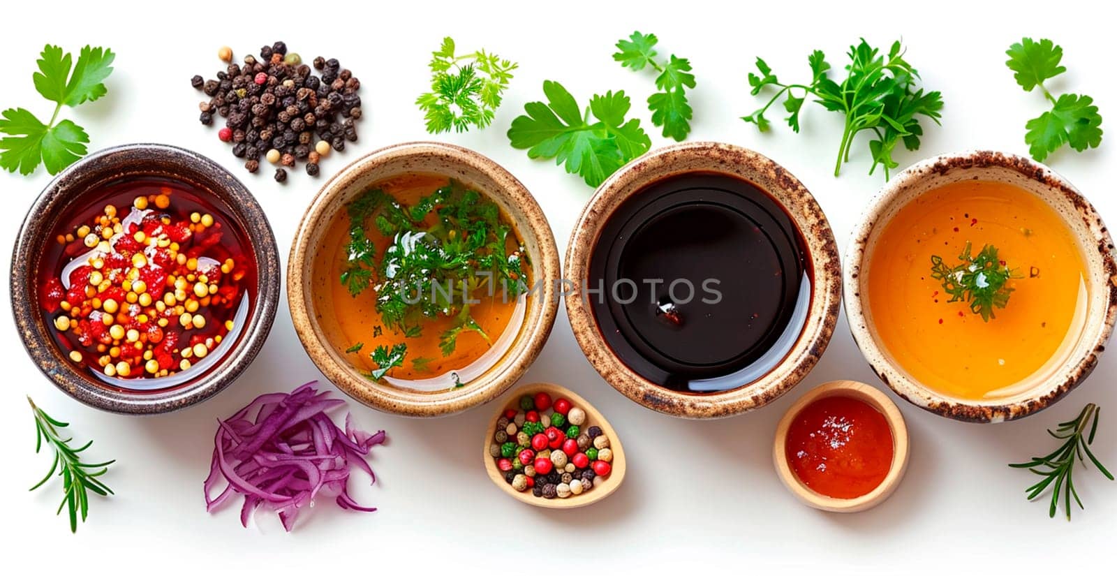 Various sauces and spices AI generated image
