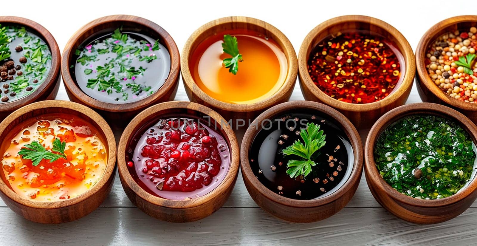 Various sauces and spices AI generated image