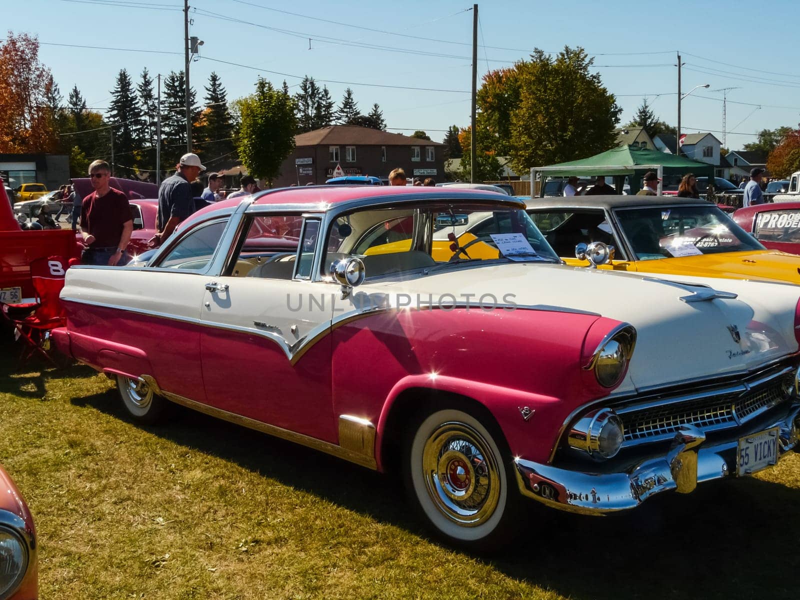 Columbus, USA - July 20, 2015: Exhibition of vintage rarity cars. Samples of the automotive industry of past years.