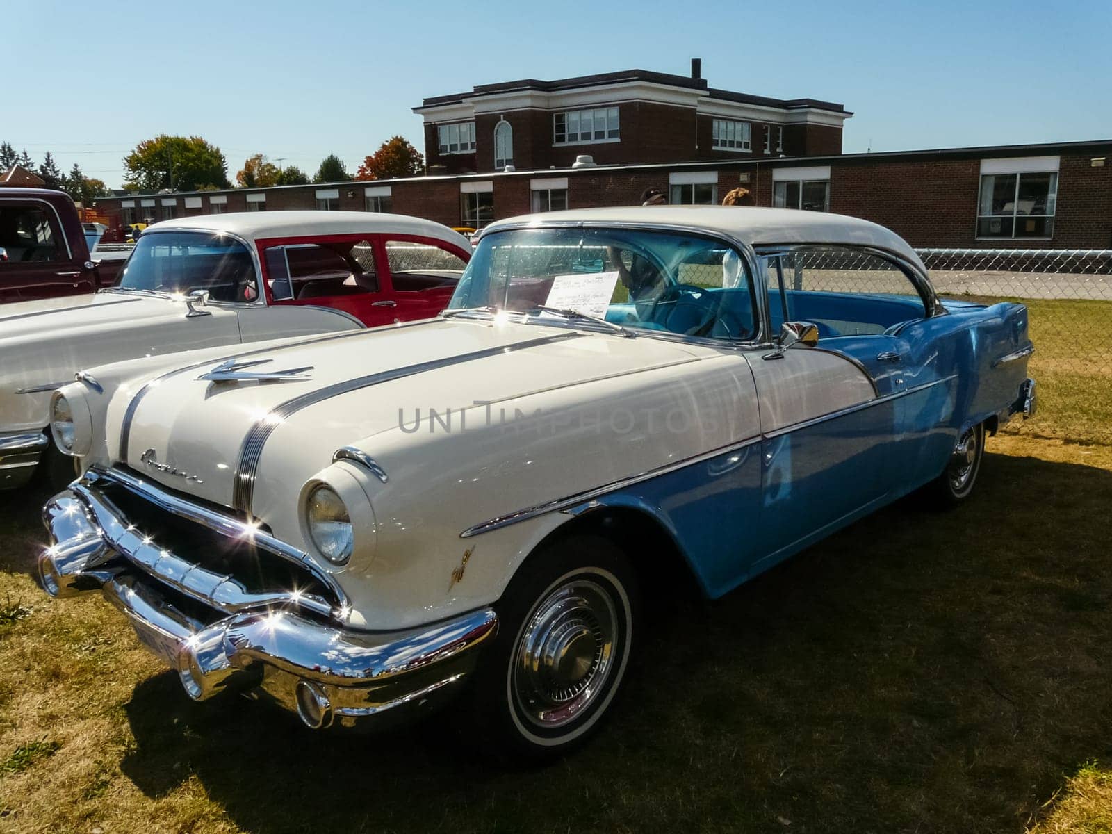 Columbus, USA - July 20, 2015: Exhibition of vintage rarity cars. Samples of the automotive industry of past years.