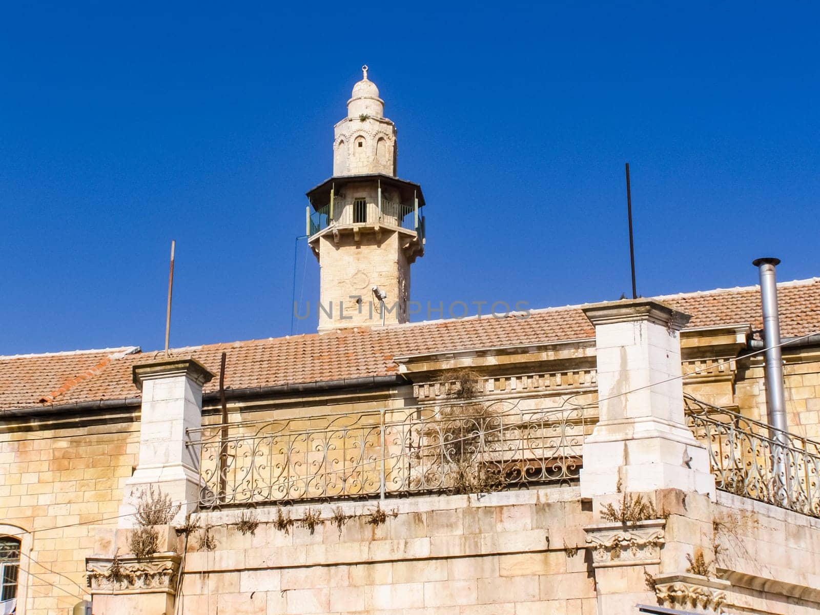 Jerusalem, Israel - May 23, 2013: The city of Jerusalem, sights of the city and Israel, religious symbols and buildings in the streets of the city.
