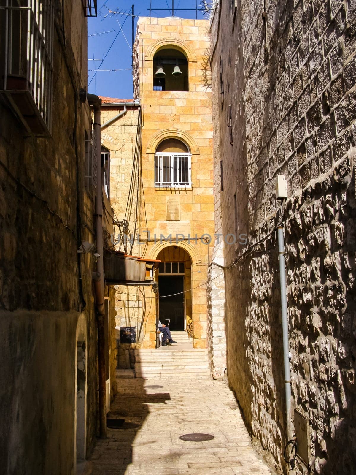 Jerusalem, Israel - May 23, 2013: The city of Jerusalem, sights of the city and Israel, religious symbols and buildings in the streets of the city.