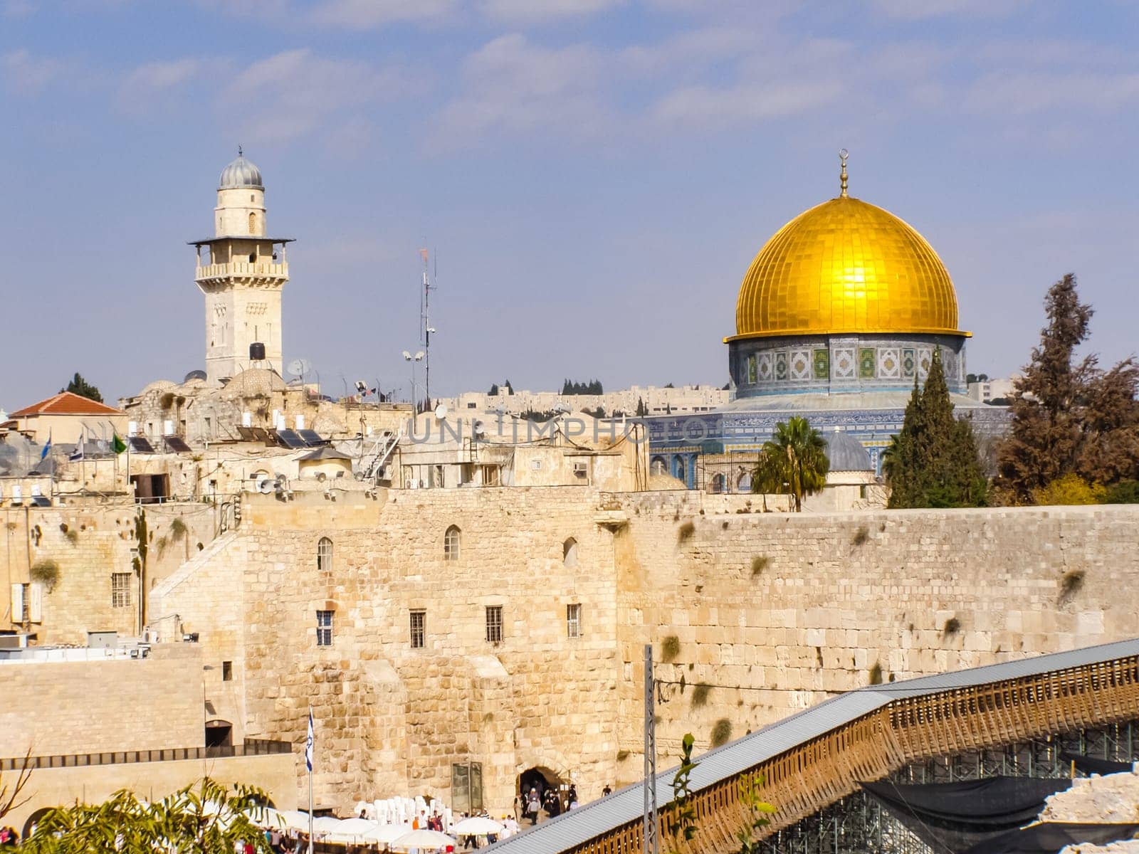 Jerusalem, Israel - May 23, 2013: The city of Jerusalem, sights of the city and Israel, religious symbols and buildings in the streets of the city.