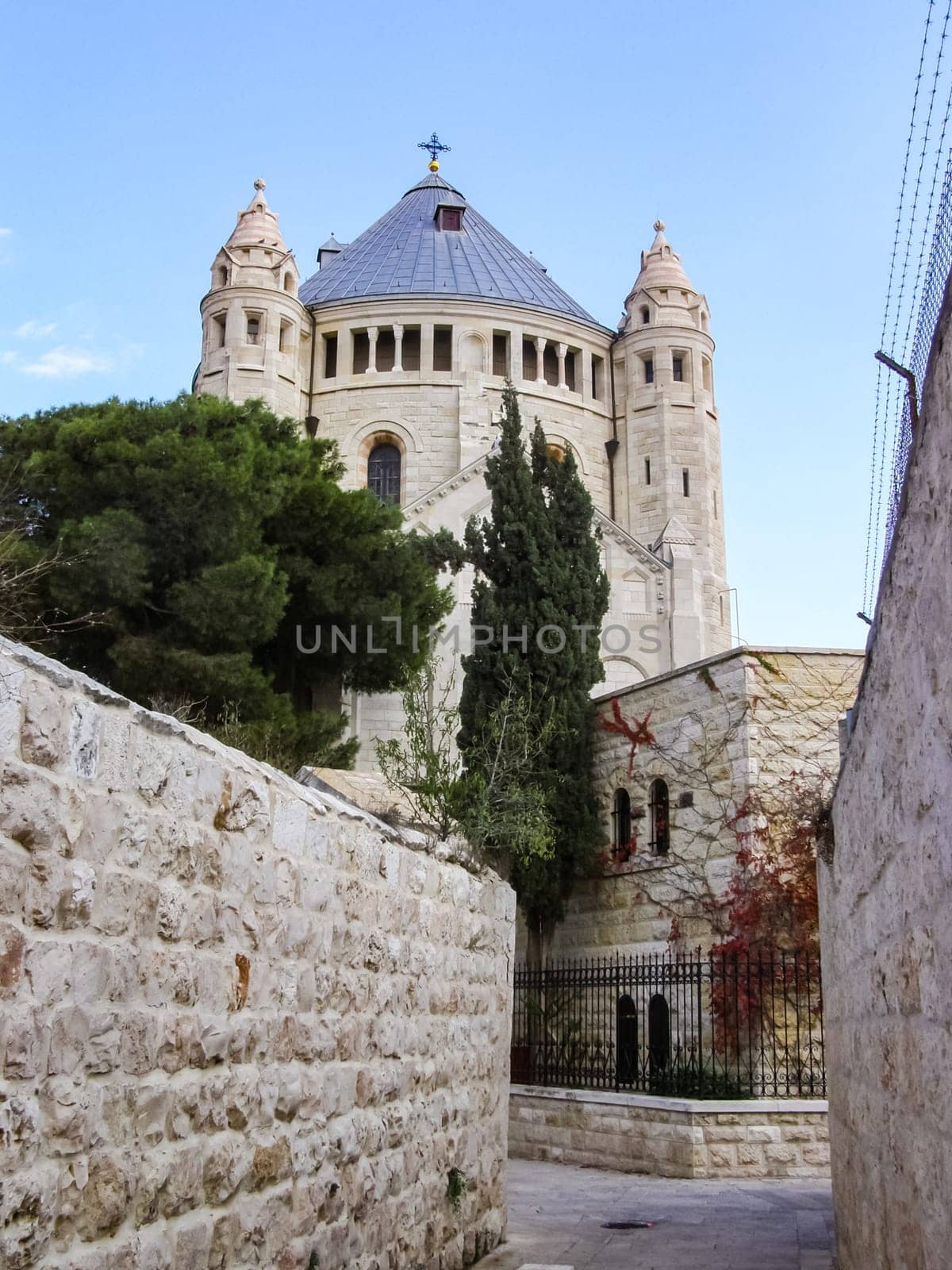 Jerusalem, Israel - May 23, 2013: The city of Jerusalem, sights of the city and Israel, religious symbols and buildings in the streets of the city.