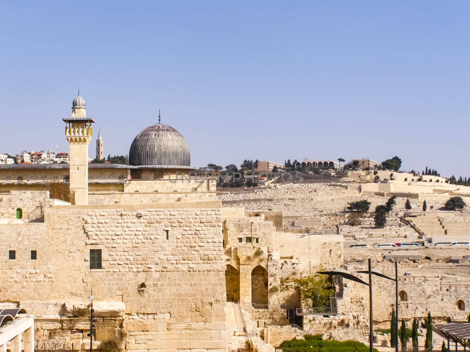 Jerusalem, Israel - May 23, 2013: The city of Jerusalem, sights of the city and Israel, religious symbols and buildings in the streets of the city.
